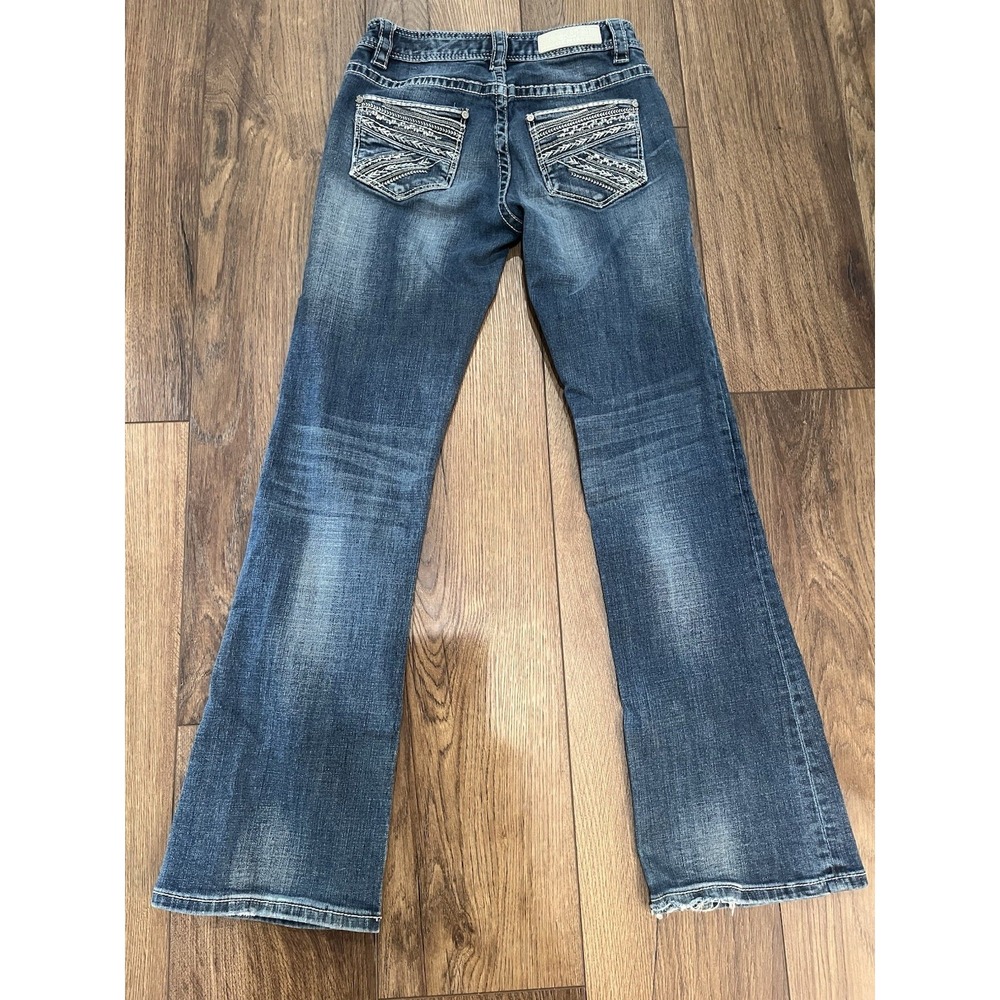 Rock & Roll Cowgirl Jeans Womens 26x32 Midrise Bootcut Denim Embroidered Western
